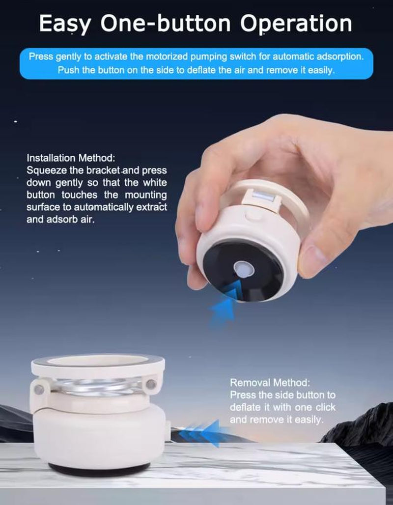360° Adjustable Magnetic Suction Phone Mount – Foldable Desktop/Car Stand”