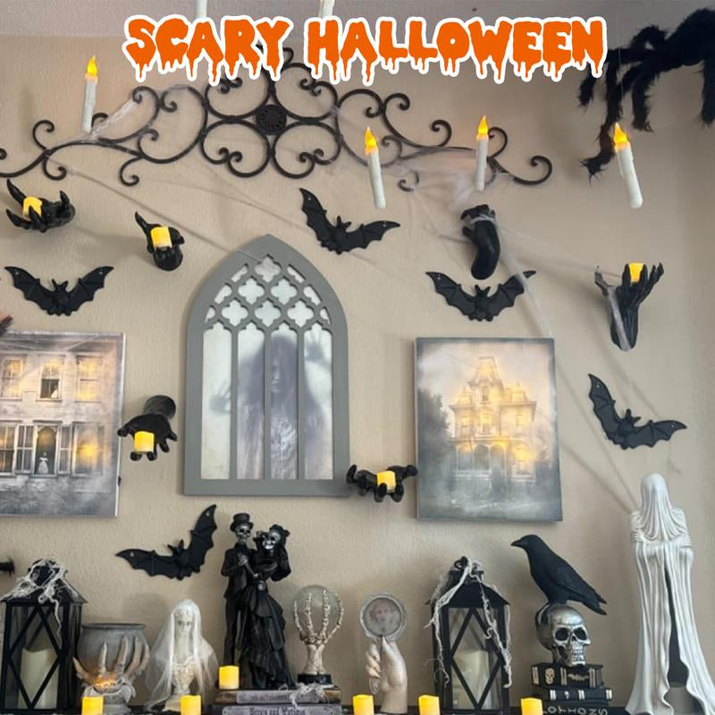 Creepy Reaching Hands Set 3 – LED Candles Wall Horror Decor
