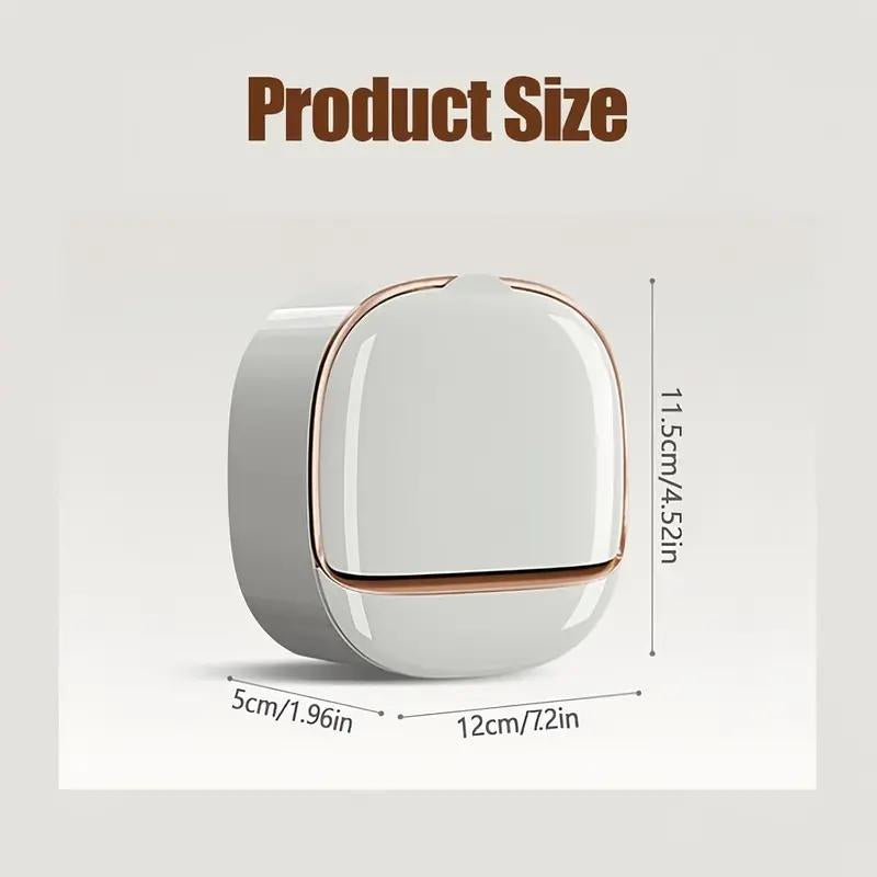 Waterproof Antibacterial Wall-Mounted Soap Dish with Drain & Flip Cover – White”