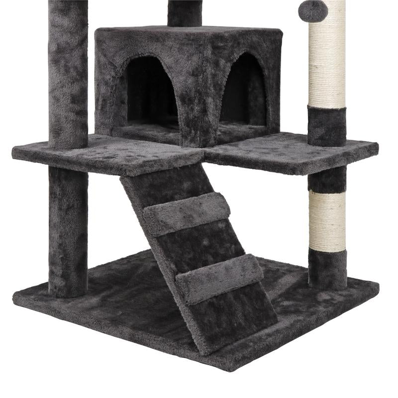 Pet Republic 53″ Cat Tree Tower Condo – Dark Gray”