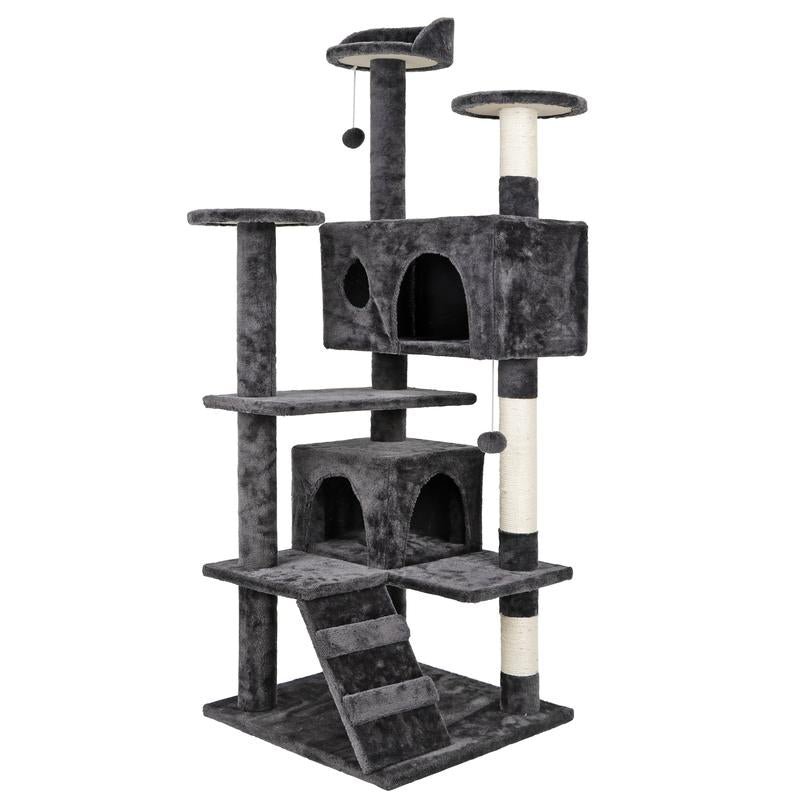 Pet Republic 53″ Cat Tree Tower Condo – Dark Gray”