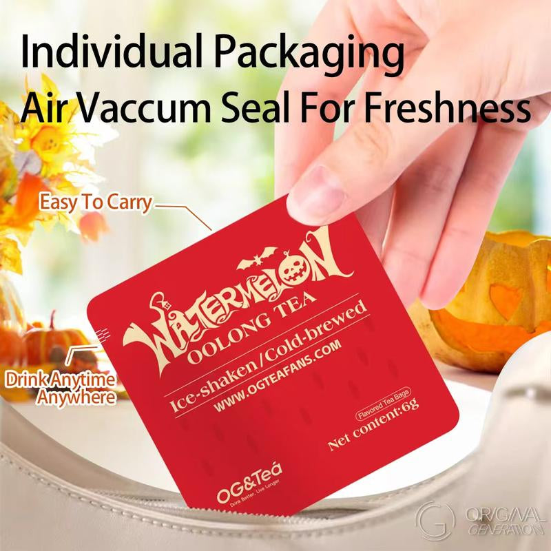 “BOGO Halloween Limited Edition 2.0 Watermelon Oolong Tea – 2 Cartons (120 g total) with real Watermelon • Dragon Fruit • Apple • Strawberry”**