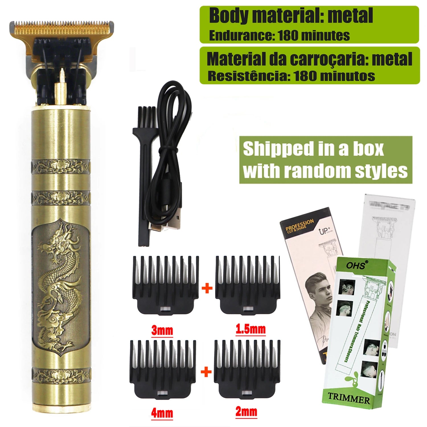T9 Electric Hair & Beard Trimmer – 0mm Precision Barber Clipper for Men”