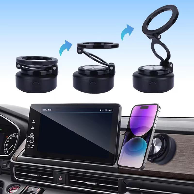 360° Adjustable Magnetic Suction Phone Mount – Foldable Desktop/Car Stand”