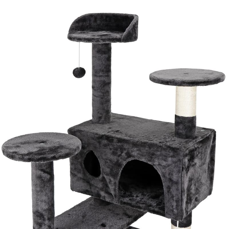 Pet Republic 53″ Cat Tree Tower Condo – Dark Gray”