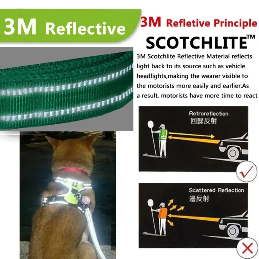 Reflective Adjustable Pet Harness Vest with Breathable Chest Strap for Small, Medium, and Large Dogs and Cats