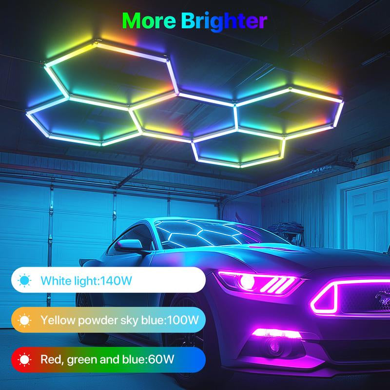 **“Hyperlite RGB Hexagon Smart Honeycomb Light – App & Remote, DIY RGB Music-Sync Panels”**