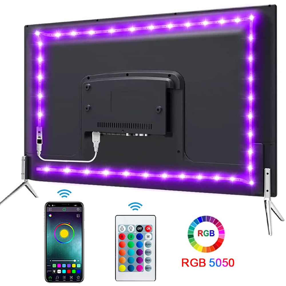 USB RGB LED Strip Light 5050 SMD – Bluetooth Control