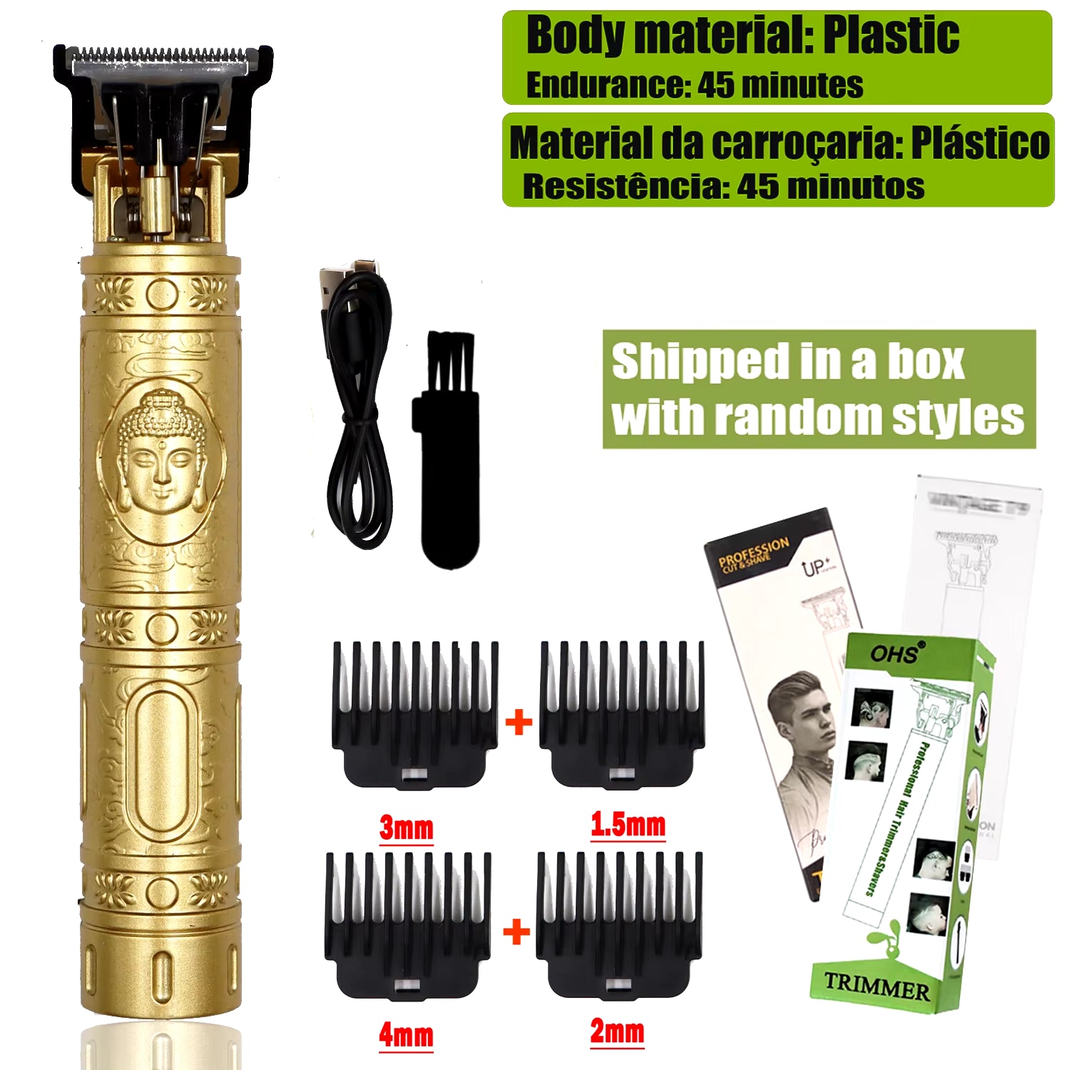 T9 Electric Hair & Beard Trimmer – 0mm Precision Barber Clipper for Men”