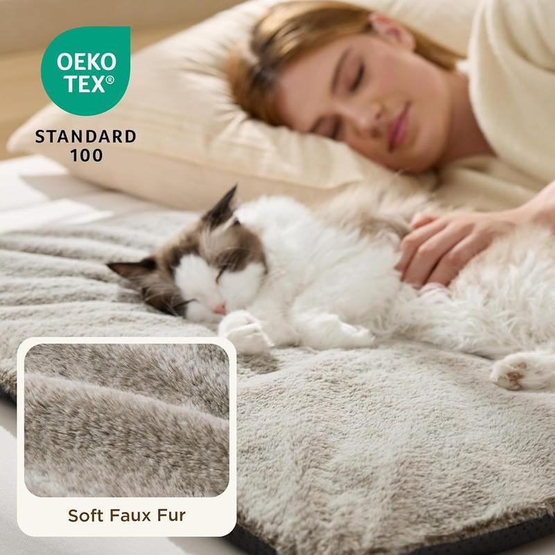 BEDSURE Self-Warming Pet Bed – Thermal Crate Mat, Non-Slip, Washable”