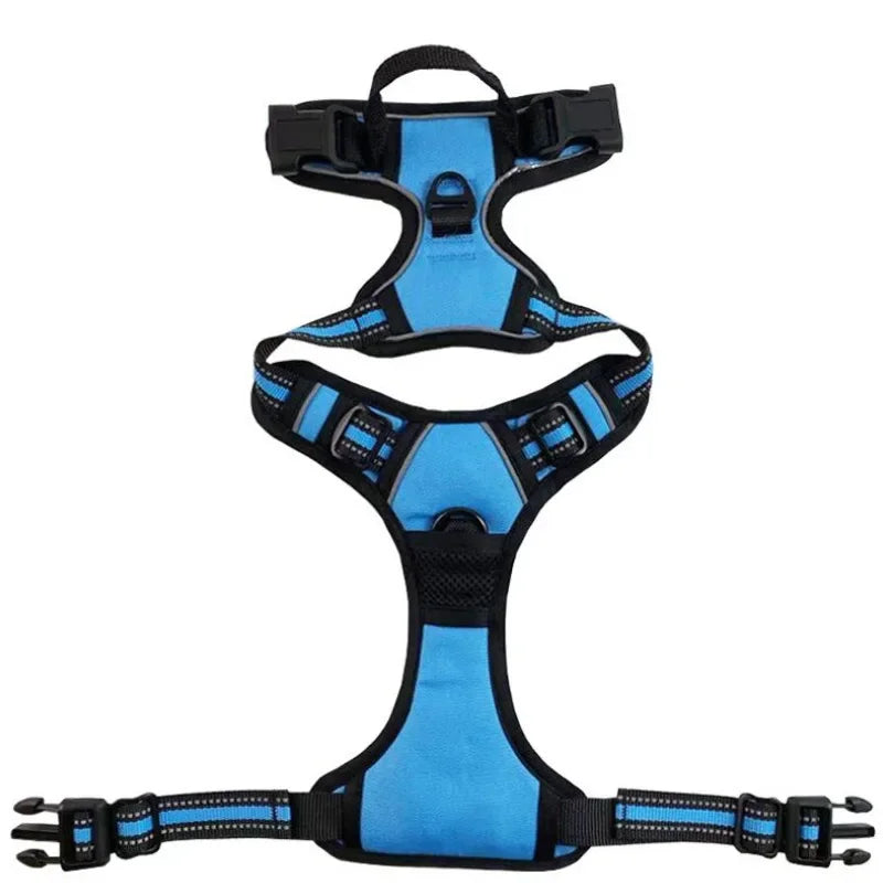 Reflective Adjustable Pet Harness Vest with Breathable Chest Strap for Small, Medium, and Large Dogs and Cats