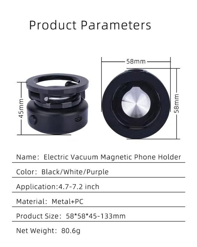 360° Adjustable Magnetic Suction Phone Mount – Foldable Desktop/Car Stand”