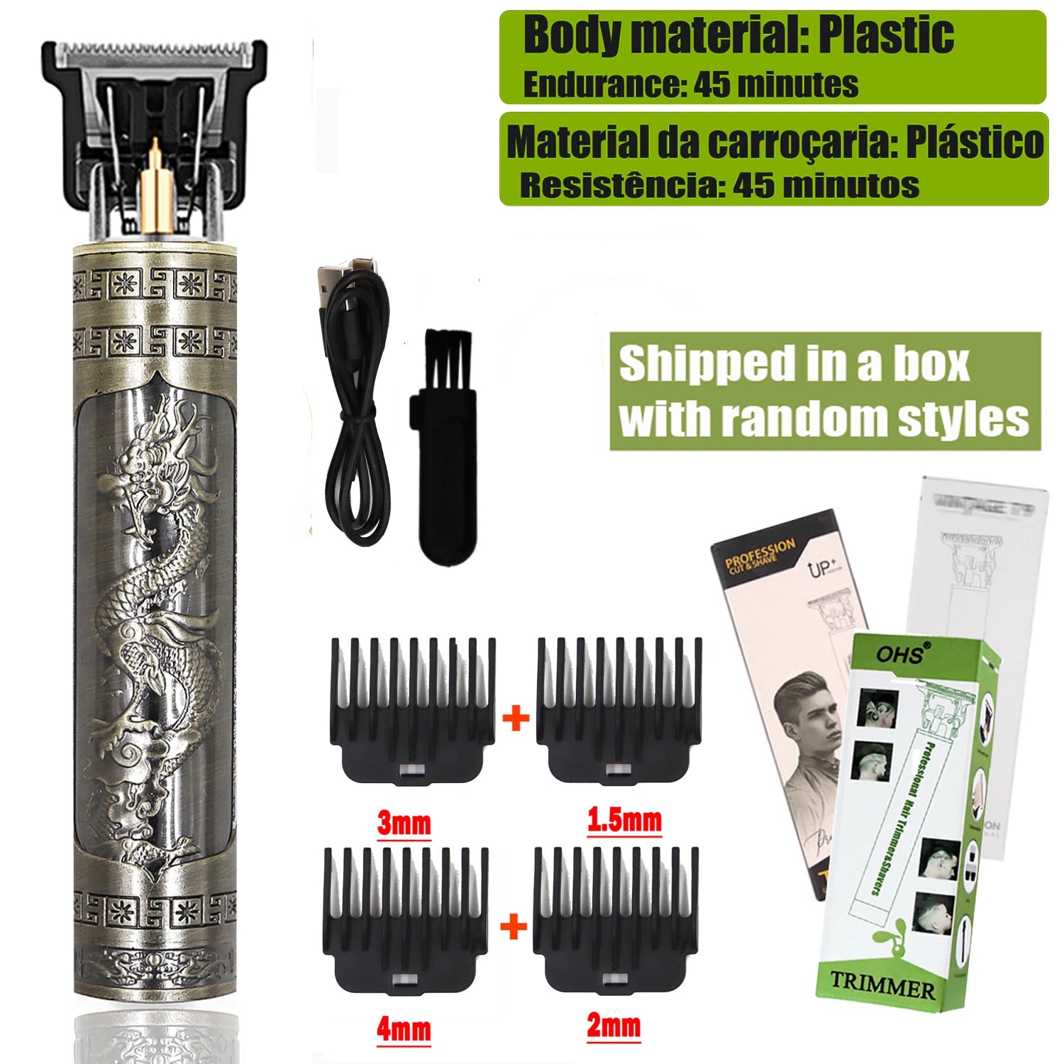 T9 Electric Hair & Beard Trimmer – 0mm Precision Barber Clipper for Men”