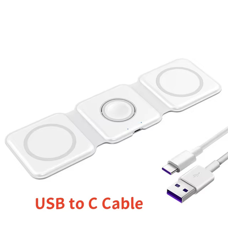 3-in-1 Fast Charger for iPhone, Watch & AirPods