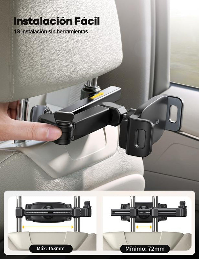 Lamicall 3-in-1 Adjustable Car Headrest Tablet Holder
