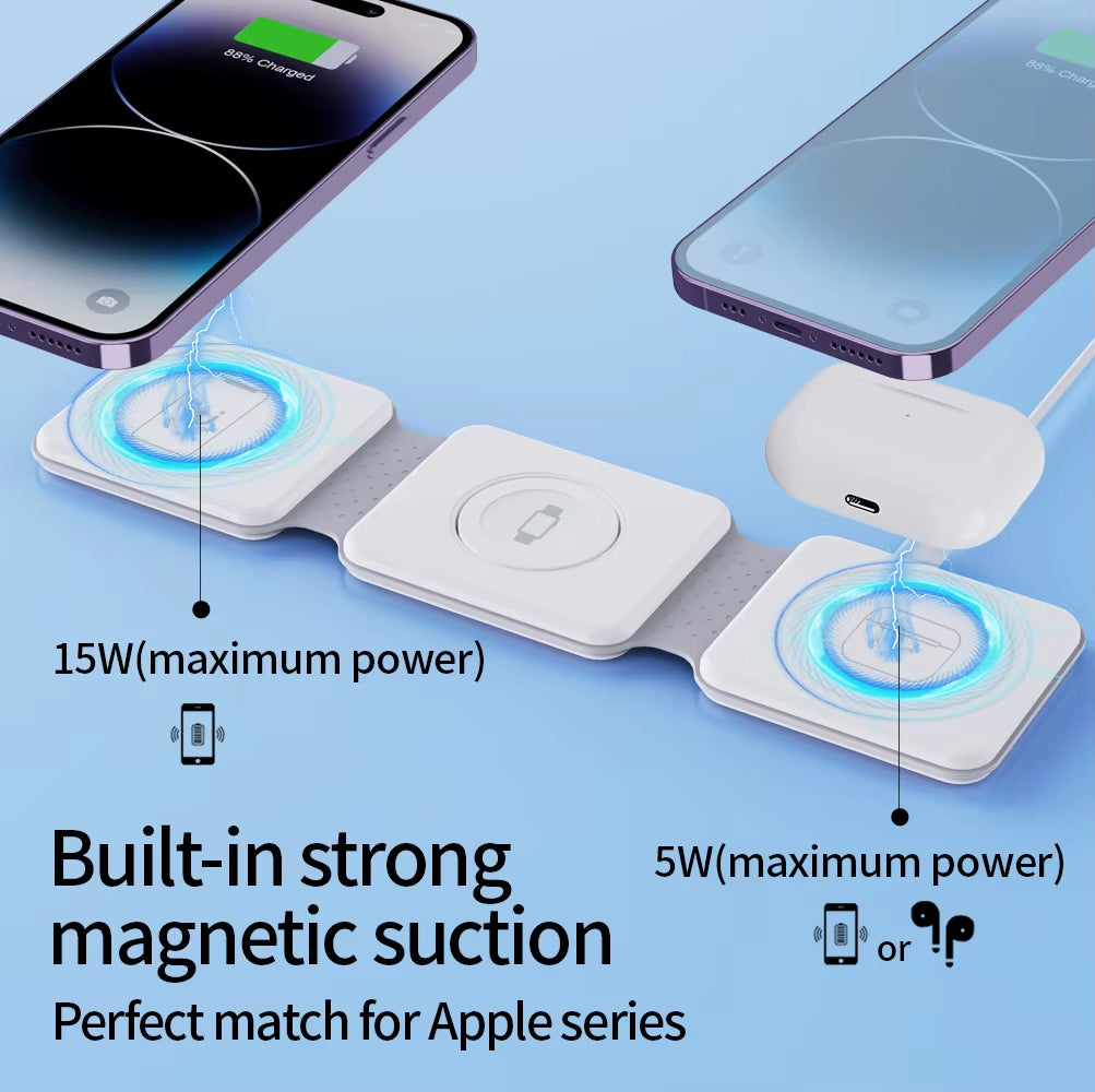 3-in-1 Fast Charger for iPhone, Watch & AirPods
