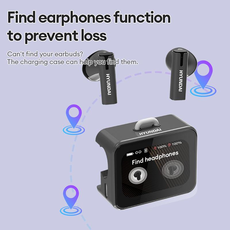 HYUNDAI C19 TWS – Bluetooth 6.0 · LED Display · Anti-Loss Earbuds
