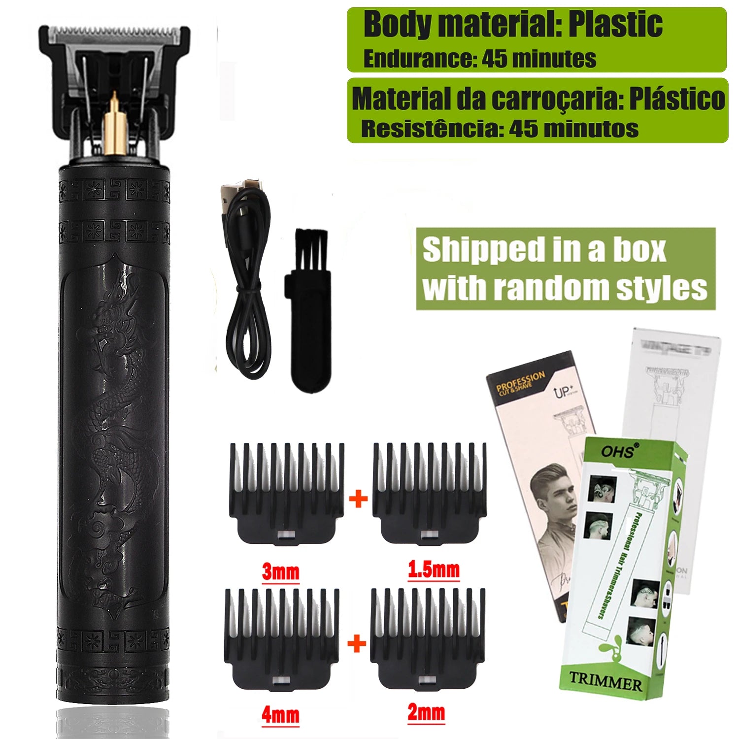 T9 Electric Hair & Beard Trimmer – 0mm Precision Barber Clipper for Men”