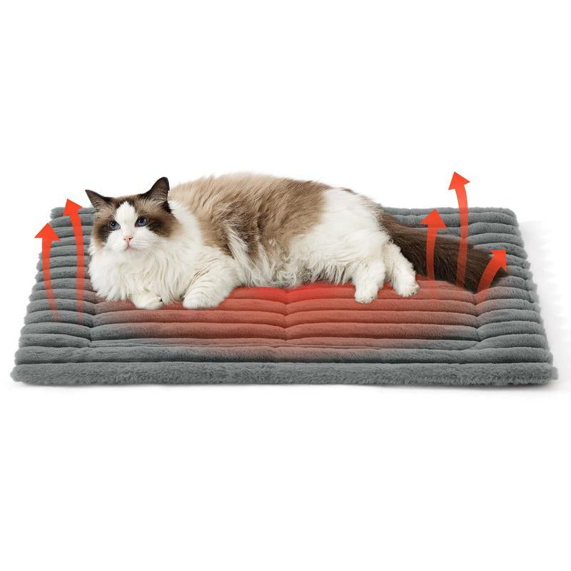 BEDSURE Self-Warming Pet Bed – Thermal Crate Mat, Non-Slip, Washable”