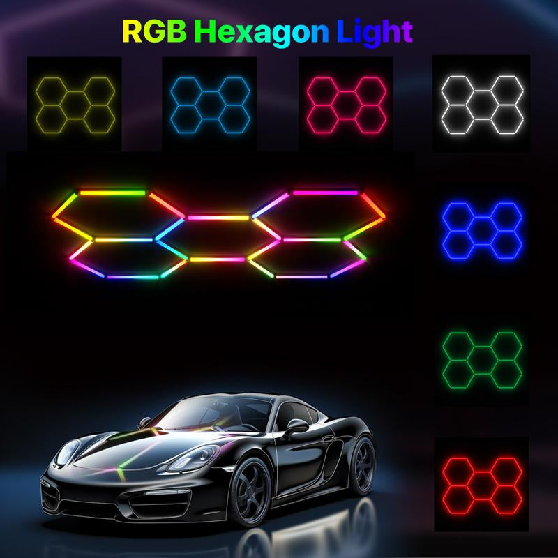 **“Hyperlite RGB Hexagon Smart Honeycomb Light – App & Remote, DIY RGB Music-Sync Panels”**