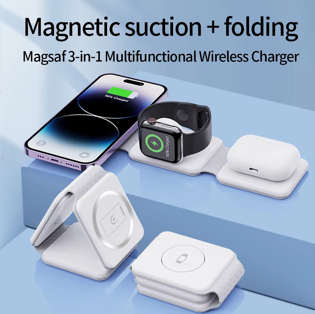 3-in-1 Fast Charger for iPhone, Watch & AirPods