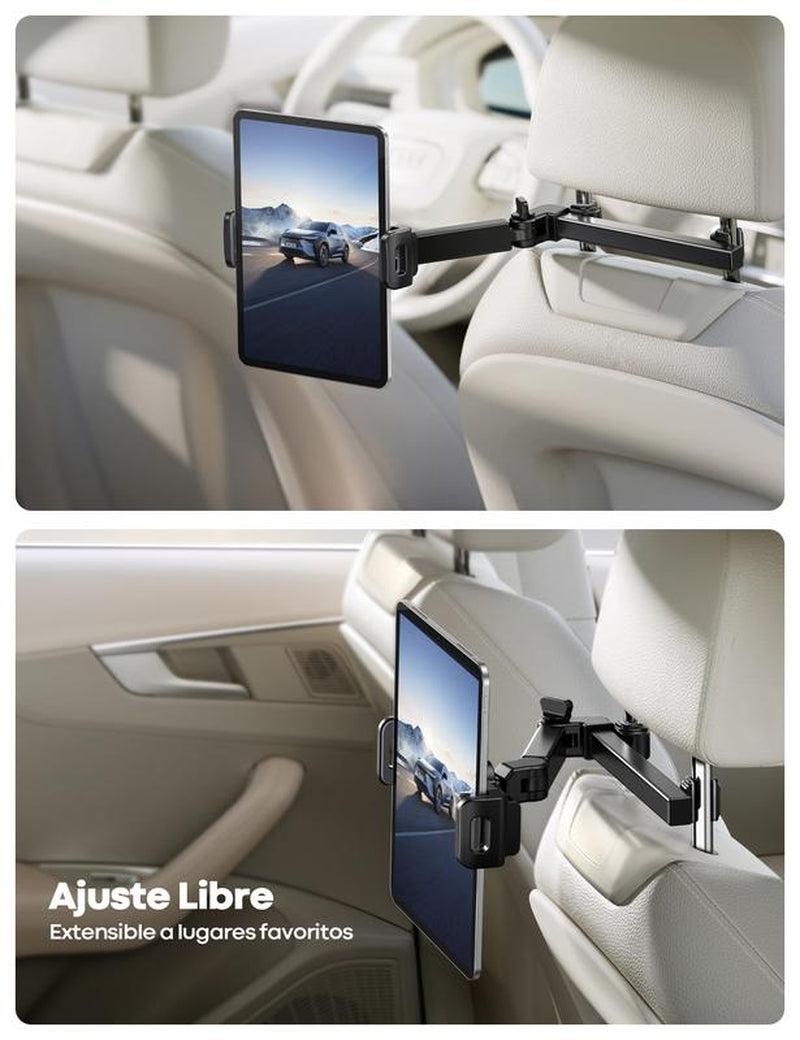 Lamicall 3-in-1 Adjustable Car Headrest Tablet Holder