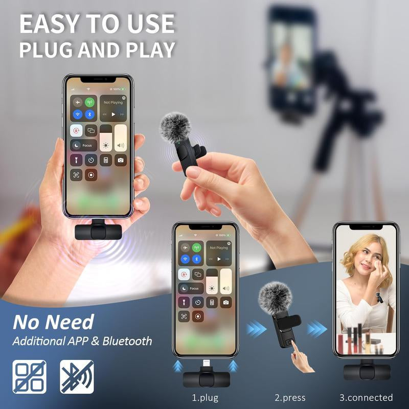 Wireless Microphone Set for Phone & iPad