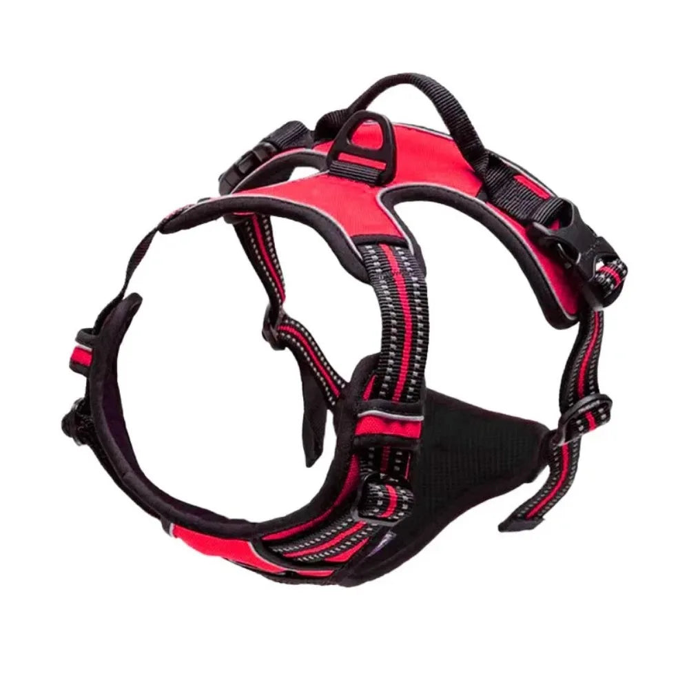Reflective Adjustable Pet Harness Vest with Breathable Chest Strap for Small, Medium, and Large Dogs and Cats