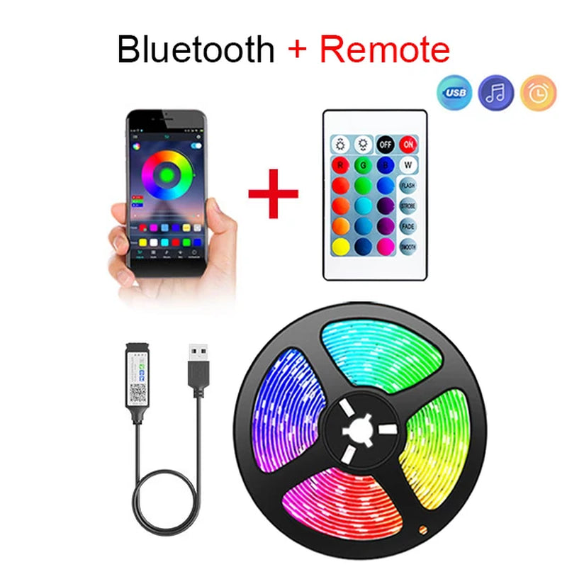 USB RGB LED Strip Light 5050 SMD – Bluetooth Control