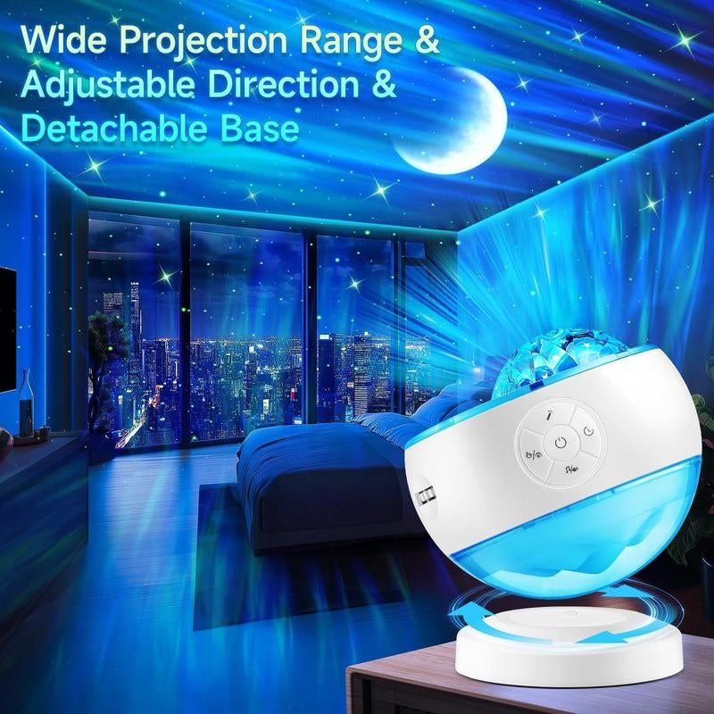 ONE FIRE Galaxy Projector – 16-Color Aurora + Star/Moon + Bluetooth Speaker